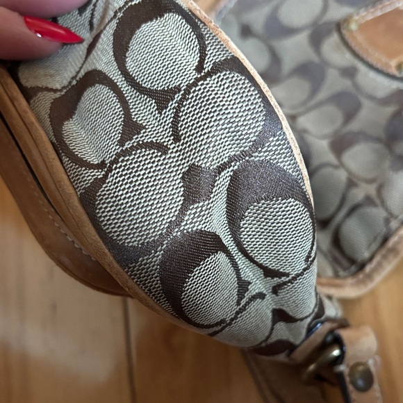 Coach Signature Brown and Tan Crossbody Bag - Picture 16 of 16